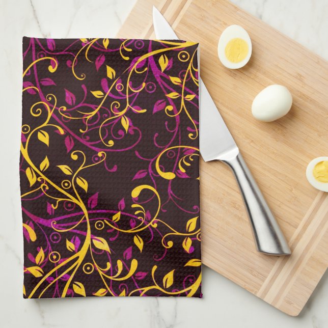 Floral Kitchen Towel (Quarter Fold)