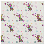 floral kitten fabric