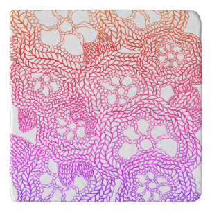FLORAL KNIT Marble Stone Trivet II