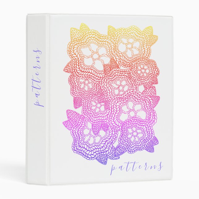 FLORAL KNIT Mini Binder  (Front/Spine)
