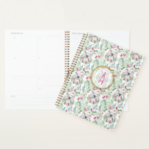 Floral KOALA BEAR Monogram Girls Bedroom Nursery Planner