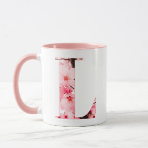 Floral L Initial Mug Personalized Name & Traits