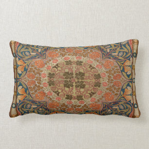 Floral L:umbar Pillow, Arts and Crafts Movement Lumbar Pillow