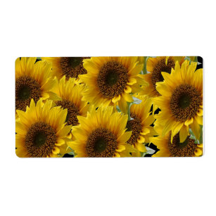 Sunflower Labels | Zazzle