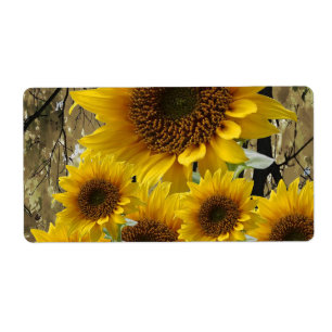 Floral Labels Sunflower