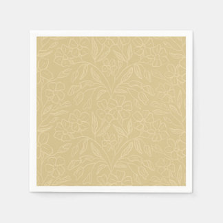 Floral Lace In Yellow Napkins