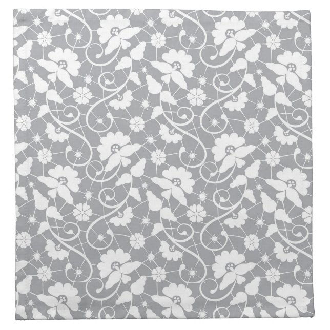 Floral Lace Pattern Cloth Napkin (Front)