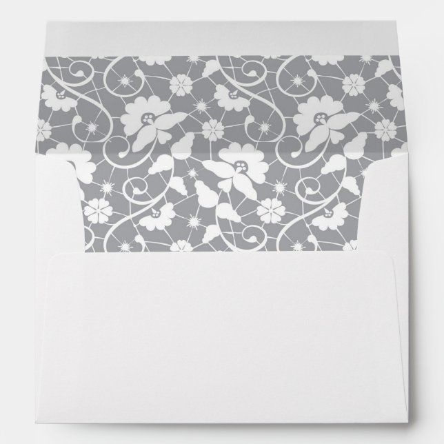 Floral Lace Pattern Envelope (Back (Bottom))