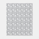 Floral Lace Pattern Fleece Blanket