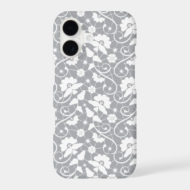 Floral Lace Pattern Iphone Case (Back)