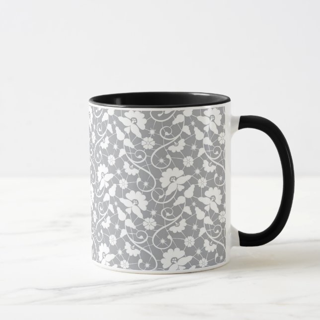 Floral Lace Pattern Mug (Right)