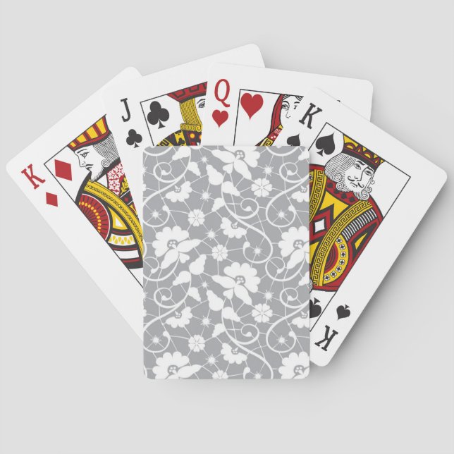 Floral Lace Pattern Poker Cards (Back)