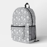 Floral Lace Pattern Printed Backpack