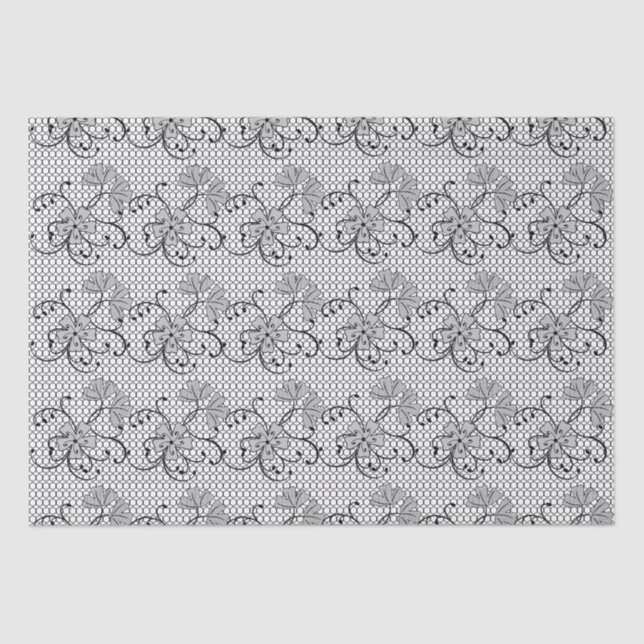 Floral Lace Pattern  Tissue Paper (Front)