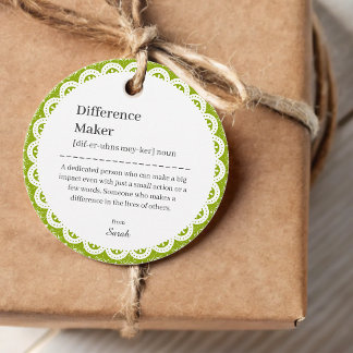Floral Lace Teacher Mentor Appreciation Thank You Favor Tags