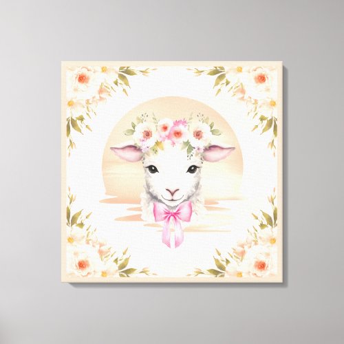 Floral Lamb Wall Art