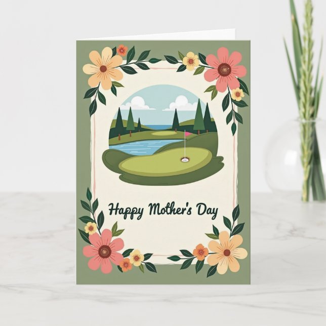 Floral Landscape Mothers Day Card (Front)