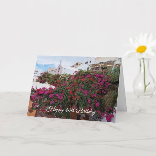 Floral Landscape Photography 40th Birthday Card