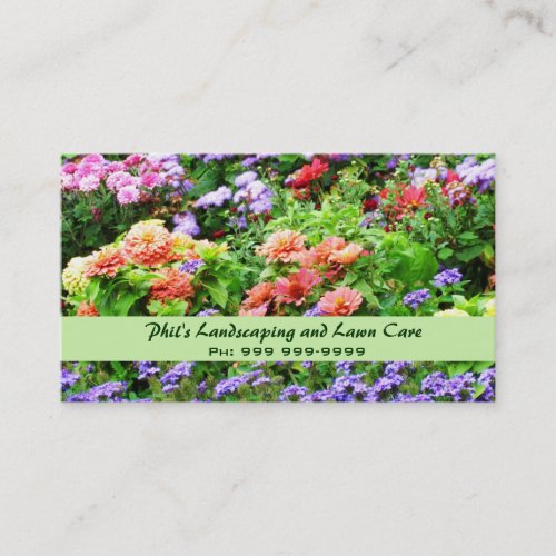 Floral Landscaping Business Card