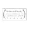 Floral Laurels Personalized Address Rubber Stamp