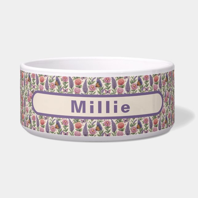Floral Lavender Botanical Garden  Bowl (Front)