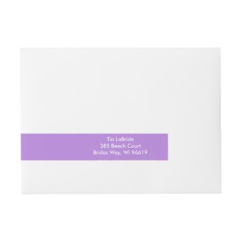 Floral Lavender Contemporary Color Coordinated Wrap Around Address Label by Kullaz at Zazzle