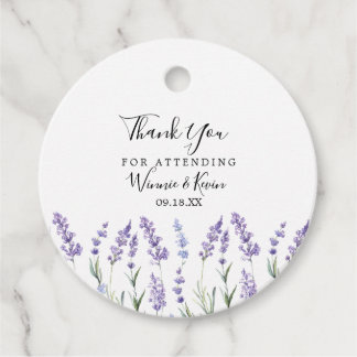 Floral Lavender Favor Tags