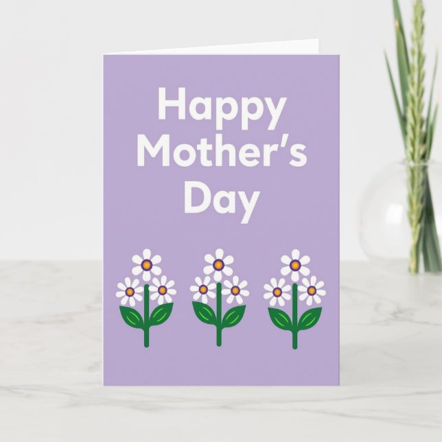 Floral Lavender Greeting Card (Front)