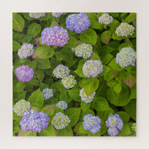 Floral Lavender Hydrangea Summer Photography Jigsaw Puzzle