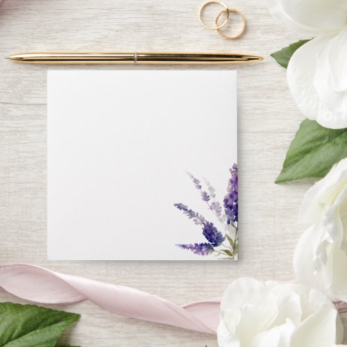 Floral Lavender Purple Square Wedding Envelope