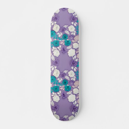 Floral Lavender Skateboard