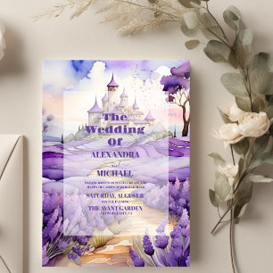 Floral Lavender Wedding Invitation