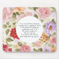 Floral Law of Attraction Affirmation Mouse Pad