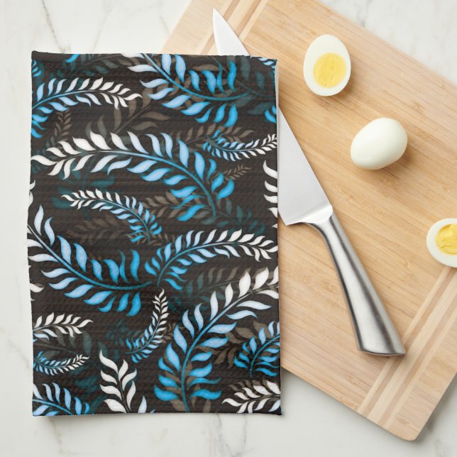 Floral Leaf Kitchen Towel (Quarter Fold)