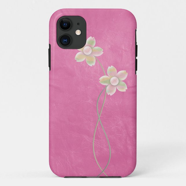 Floral Leather Case-Mate iPhone Case (Back)