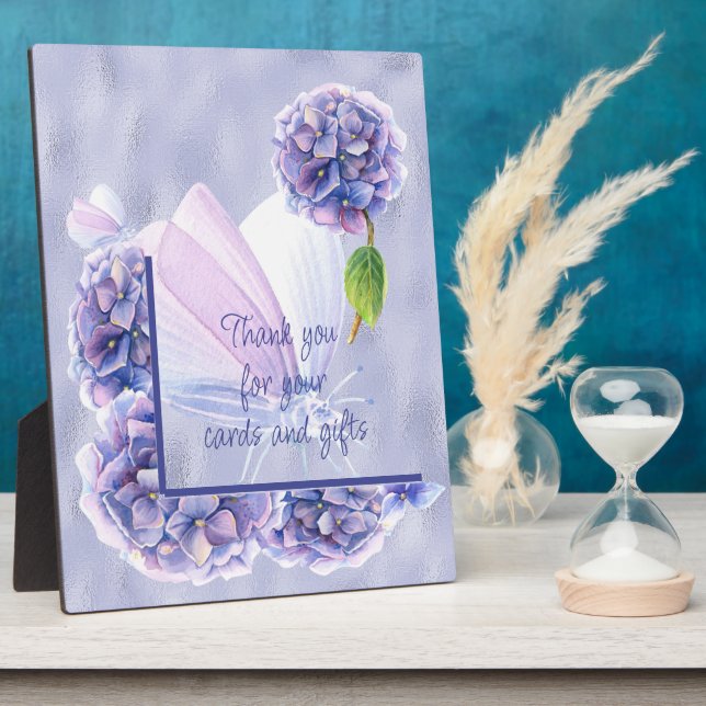Floral Leave Your Cards and Gifts Here Plaque (Side)