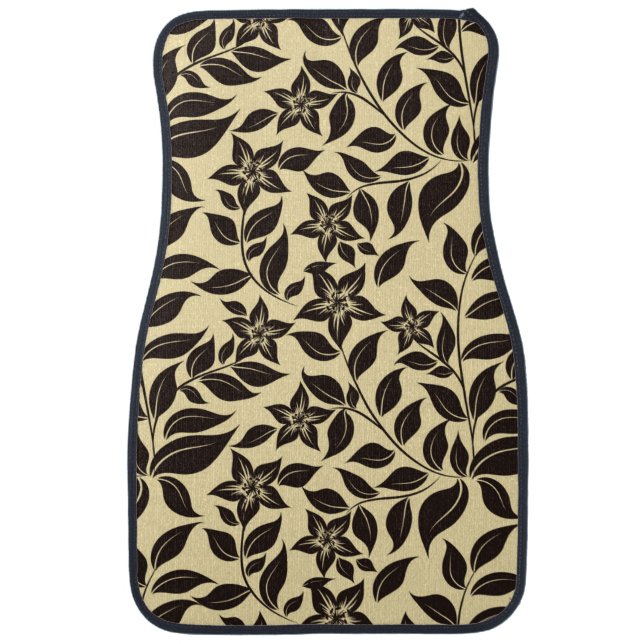 Floral Leaves Pattern-23756 Car Floor Mat (Front)