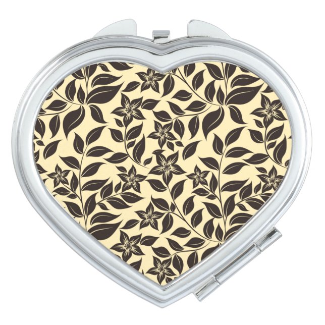 Floral Leaves Pattern-23756 Compact Mirror (Front)