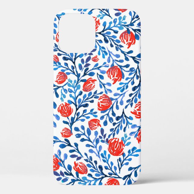 Floral Leaves: Seamless Nature Pattern Case-Mate iPhone Case (Back)