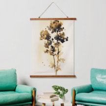 Floral Leaves Watercolor Art