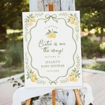 Floral Lemon Citrus Baby Shower Welcome