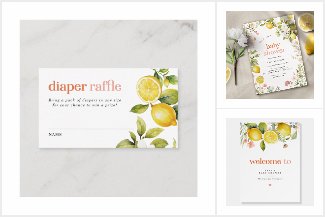 Floral Lemon | Pink and Yellow Citrus Baby Shower
