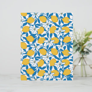 Floral Lemon Sketch Hand Drawn - Paper Sheets