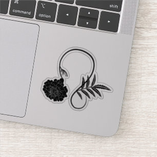 Floral Leo astrology zodiac sign Sticker