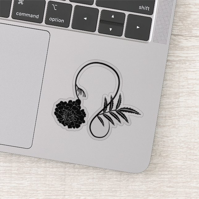 Floral Leo astrology zodiac sign Sticker (Detail)