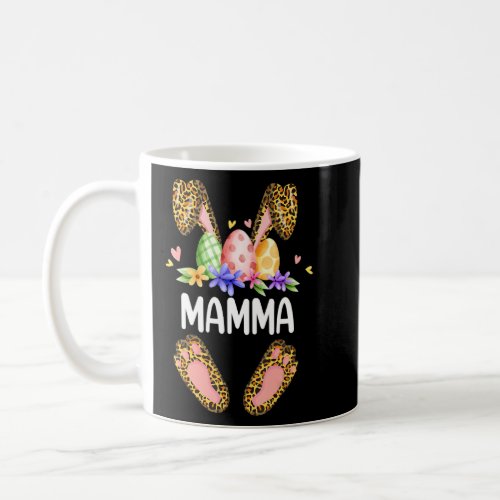 Floral Leopard Mamma Bunny Easter Happy Easter Day Coffee Mug