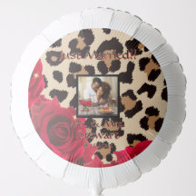 Floral Leopard Print  "Just Married" Large Party