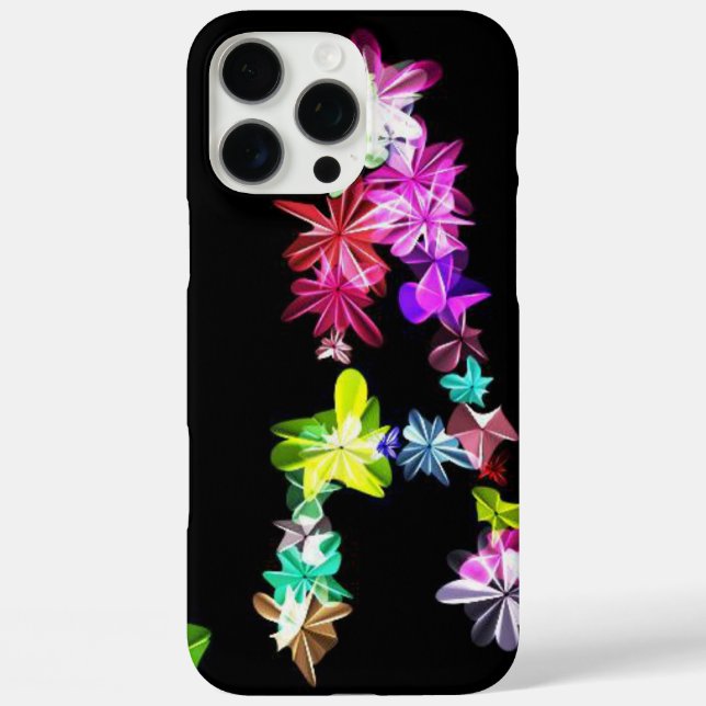Floral Letter A Art Print Case-Mate iPhone Case (Back)