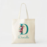 Initial Letter, Monogram Modern Stylish Trendy Tote Bag