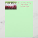 Floral letterhead, From the desk of: J. Til... Letterhead<br><div class="desc">Beautiful centerpiece and table design letterhead for a florist,  event planner,  wedding planner,  etc,  or for anyone who just loves floral designs!</div>